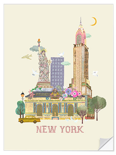 Muursticker New York