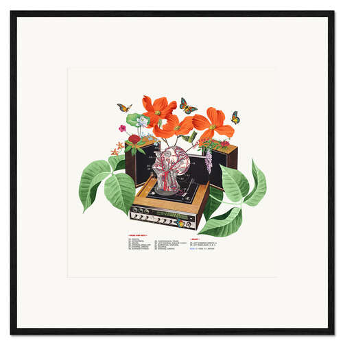 Plakat artystyczny premium w ramie Brainwave