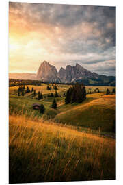 Bilde på skumplate Morgenrot Alpe di Siusi, Dolomiten