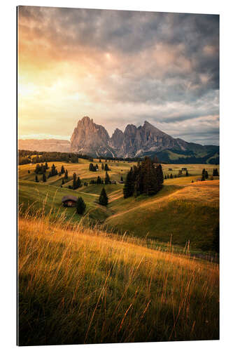 Gallery print Morgenrot Alpe di Siusi, Dolomiten