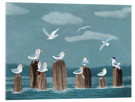 Akrylbillede  Seagull group II - Julia Reyelt