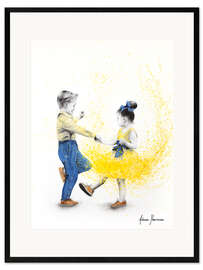 Ingelijste kunstdruk Little dancers