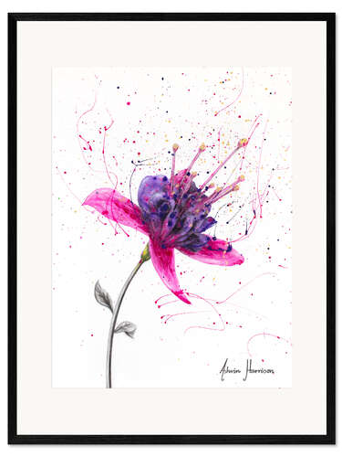 Kunsttryk i ramme Amethyst flower