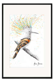 Gerahmter Kunstdruck Auffallender Vogel