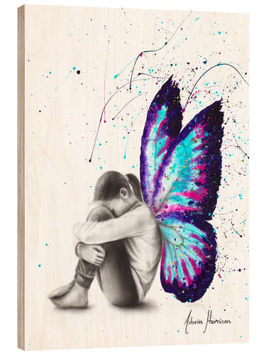 Quadro de madeira Butterfly Dreaming