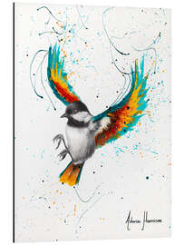 Magnettafel Meise mit bunten Schwingen