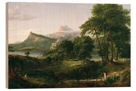 Wood print  The Course of Empire (The Arcadian or Pastoral State) - Thomas Cole