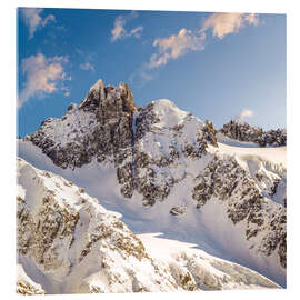 Acrylglasbild Arrowsmith Mountain Range bei Christchurch, Neuseeland