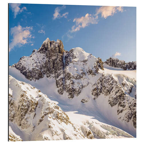 Aluminium print Arrowsmith Mountain Range near Christchurch, New Zealand