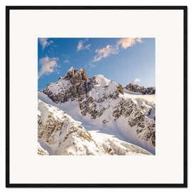 Stampa artistica con cornice Arrowsmith Mountain Range vicino a Christchurch, Nuova Zelanda