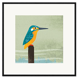 Gerahmter Kunstdruck Eisvogel
