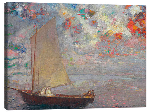 Canvastavla The boat with the two white women