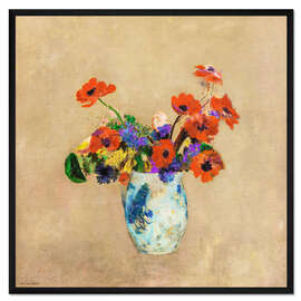 Gerahmter Kunstdruck Blumen in einer Vase