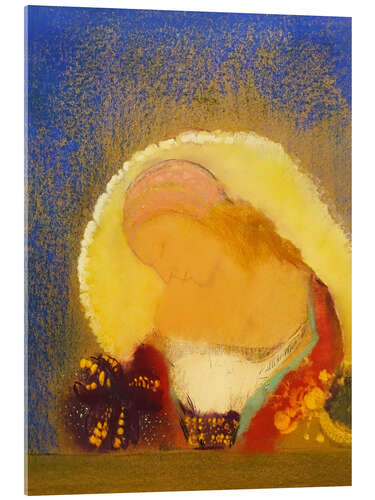 Tableau en verre acrylique Fleur illuminée