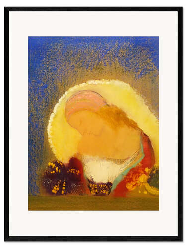 Ingelijste kunstdruk Illuminated flower