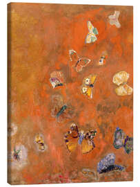 Lærredsbillede  Evocation of Butterflies - Odilon Redon