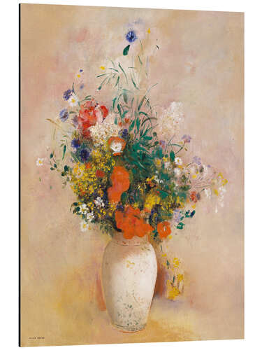 Alubild Vase mit Blumen