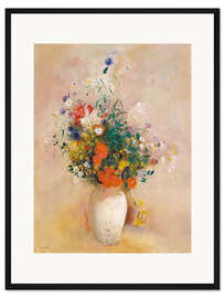 Gerahmter Kunstdruck Vase mit Blumen