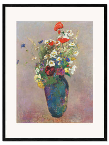 Stampa artistica con cornice Vaso Vision con fiori