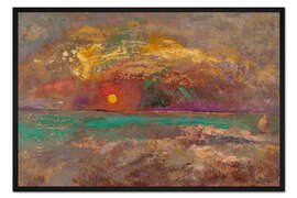 Gerahmter Kunstdruck Sonnenuntergang