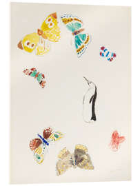 Akrylglastavla  Papillons - Odilon Redon