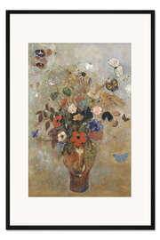 Gerahmter Kunstdruck Stillleben mit Blumen