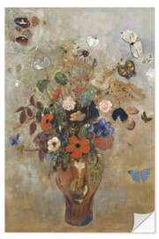 Selvklebende plakat Still life with flowers