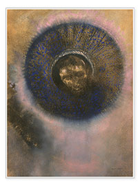 Poster  Kopf innerhalb einer Aureole - Odilon Redon