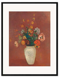 Kehystetty taidepainatus Bouquet of flowers in a Chinese vase