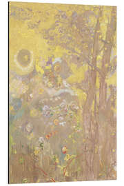 Magnettafel Bäume auf gelbem Hintergrund