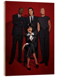 Tableau en bois Groupe Pulp Fiction