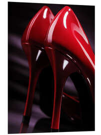 Tableau en PVC Talons hauts rouges brillants