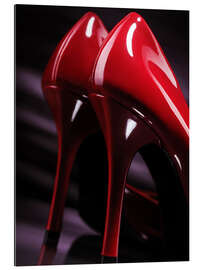 Galleritryk Red shiny high heels