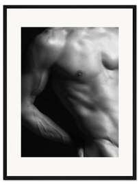 Gerahmter Kunstdruck Muskulöser Oberkörper