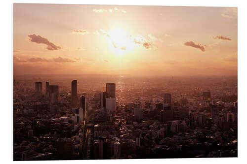 Tableau en PVC Coucher de soleil à Tokyo