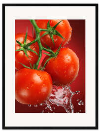 Gerahmter Kunstdruck Frische reife Tomaten