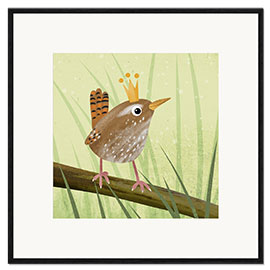 Inramat konsttryck Wren
