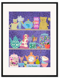 Gerahmter Kunstdruck Tee Liebhaber Regal