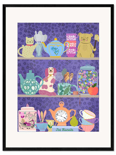 Framed art print Tea lover shelf