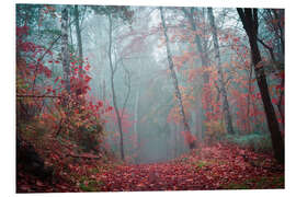 Hartschaumbild Hersbt im Wald