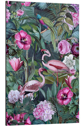 Aluminium print Flamingo paradise