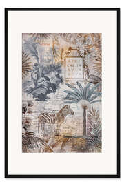 Gerahmter Kunstdruck Entdecke das wilde Afrika