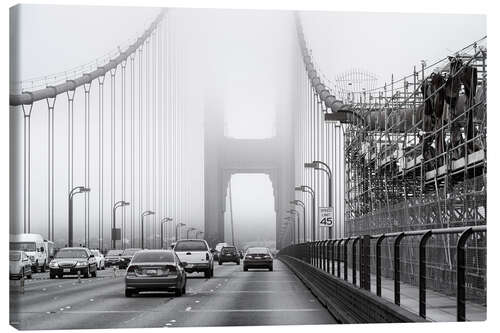 Canvas-taulu Traffic on the Golden Gate Bridge