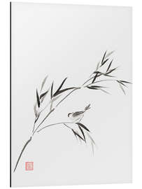 Magnettafel Vogel auf einem Bambuszweig