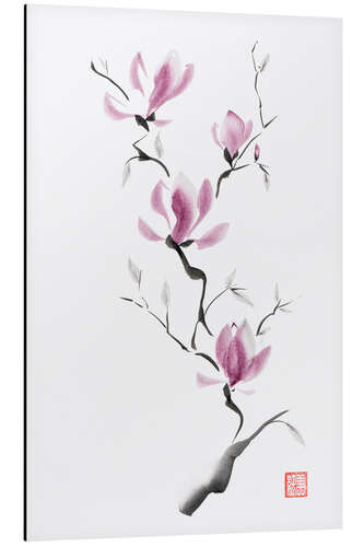 Aluminium print Magnolia blossom branch