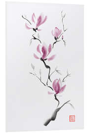 Foam board print Magnolia blossom branch