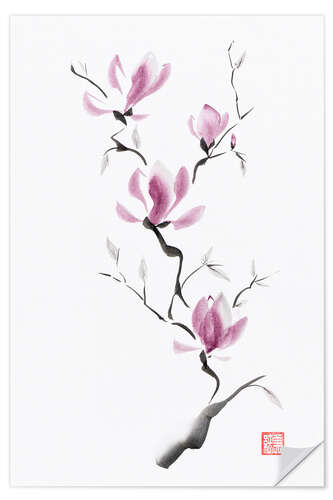 Wall sticker Magnolia blossom branch