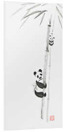 Foam board print Giant panda with cub