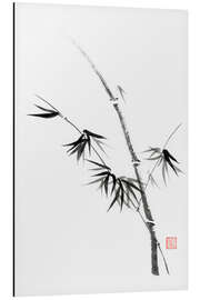 Magnettafel Bambusstengel mit Blättern