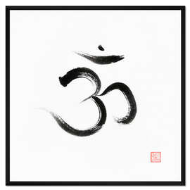 Gerahmter Kunstdruck Sanskrit-Symbol Om oder Aum - Maxim Images